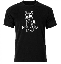 Koszulka męska czarna No Drama Lama